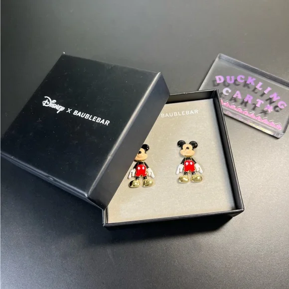NWT Baublebar x Disney Mickey Mouse Enamel Earrings - Picture 4 of 6
